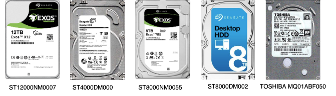 Selected Hard Disks