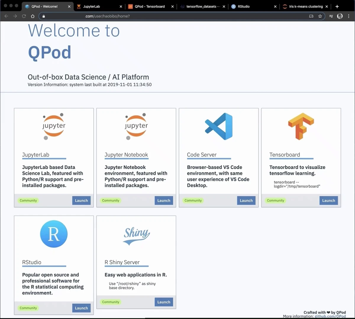 Screenshot of QPod
