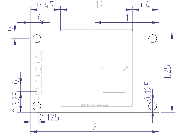 uMMC Mechanical Drawing