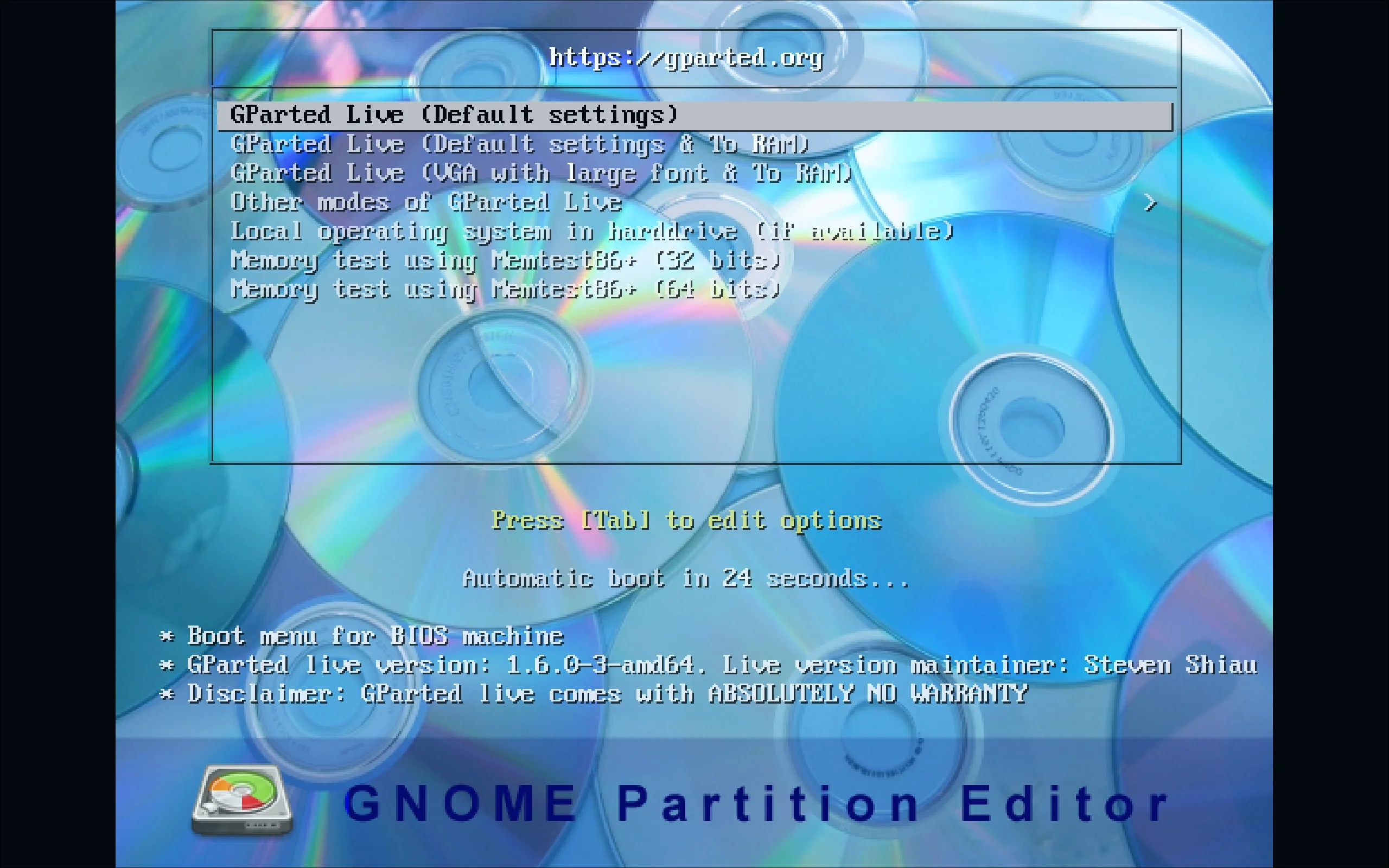 GParted Screenshot