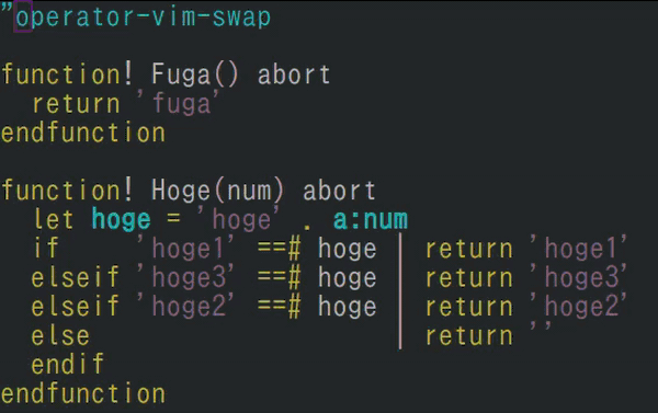 GitHub - kinkalow/vim-operator-swap: Vim operator for swapping region