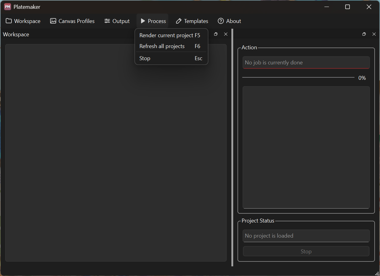 The Render menu