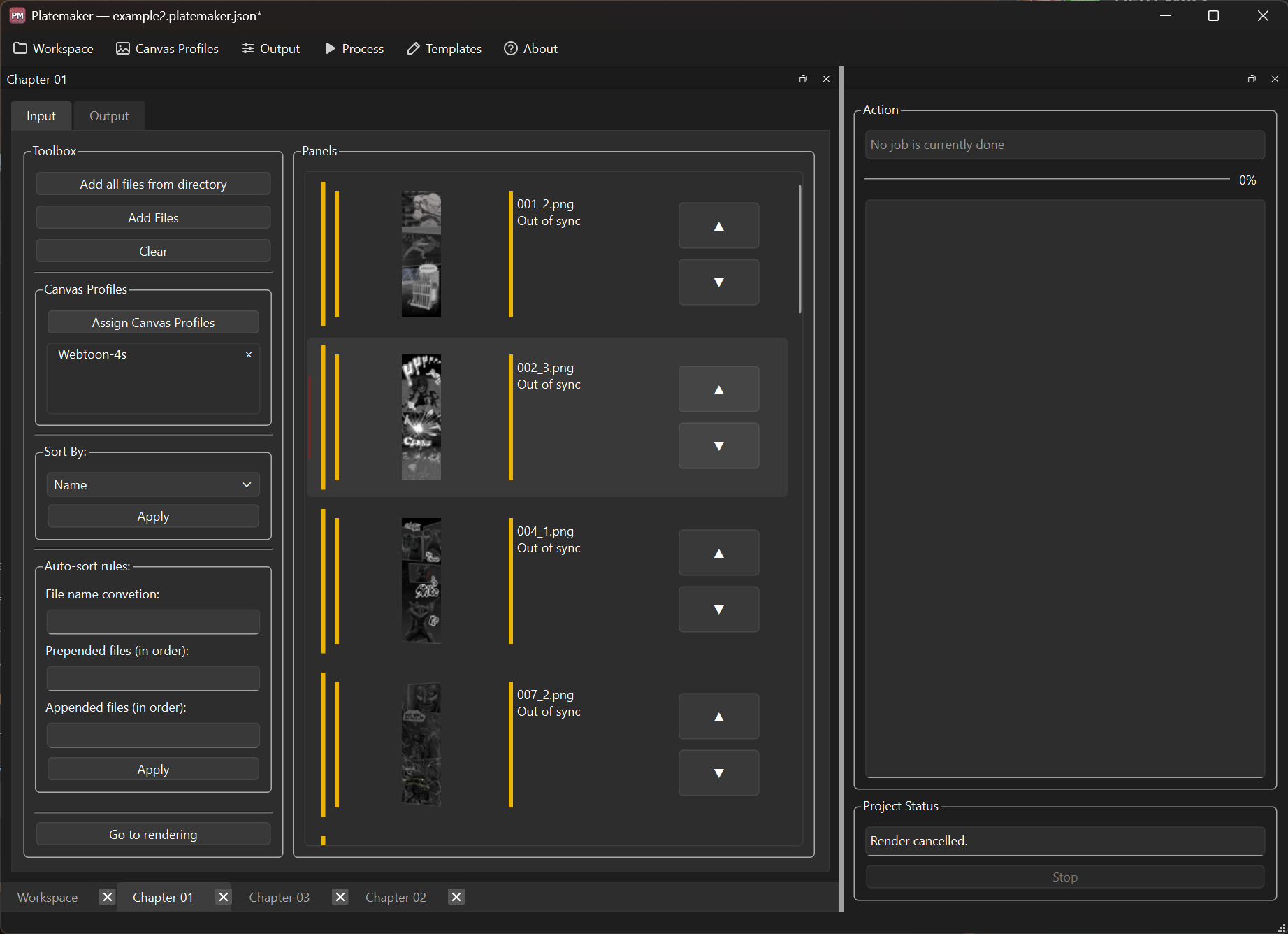 Panels in the correct order after dragging