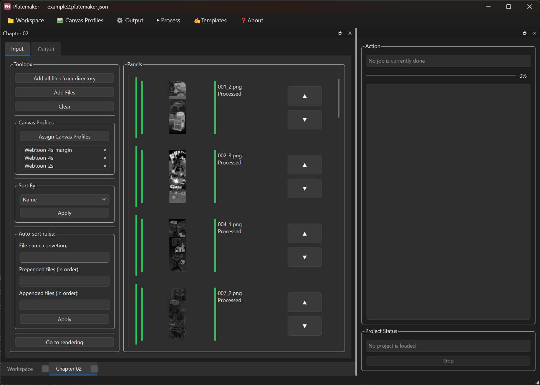 The Input tab