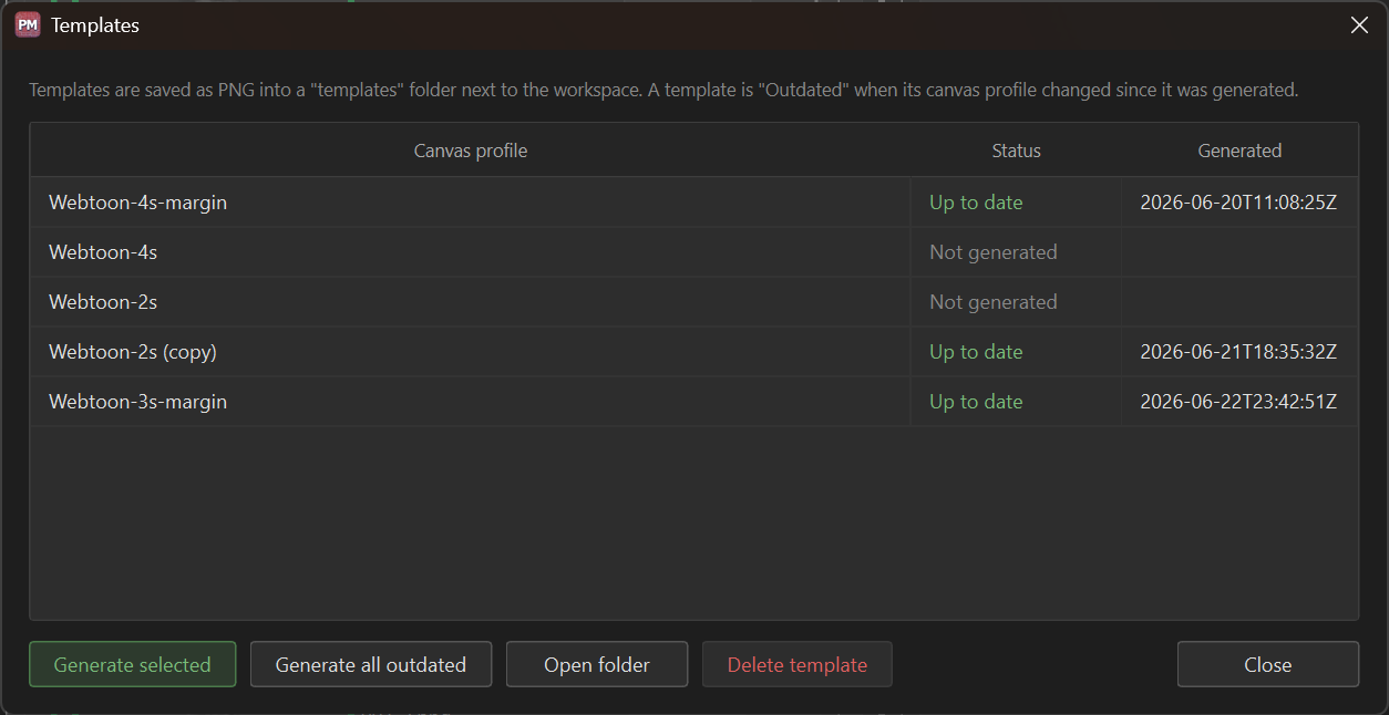 The template manager