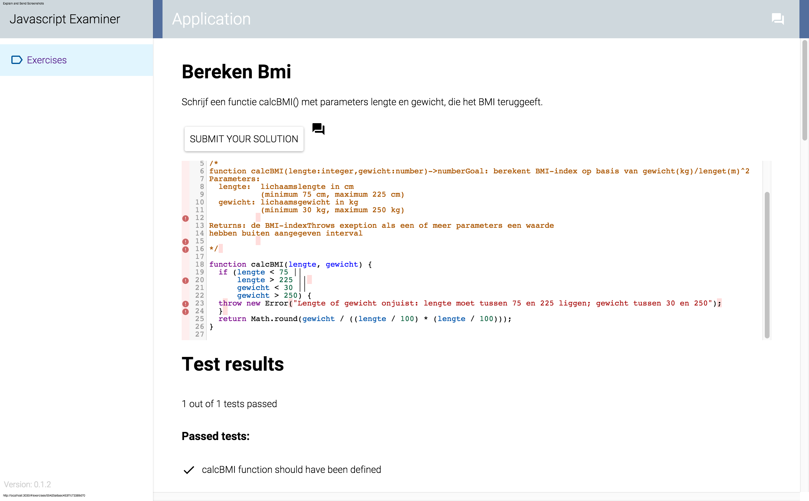 Javascript Examiner