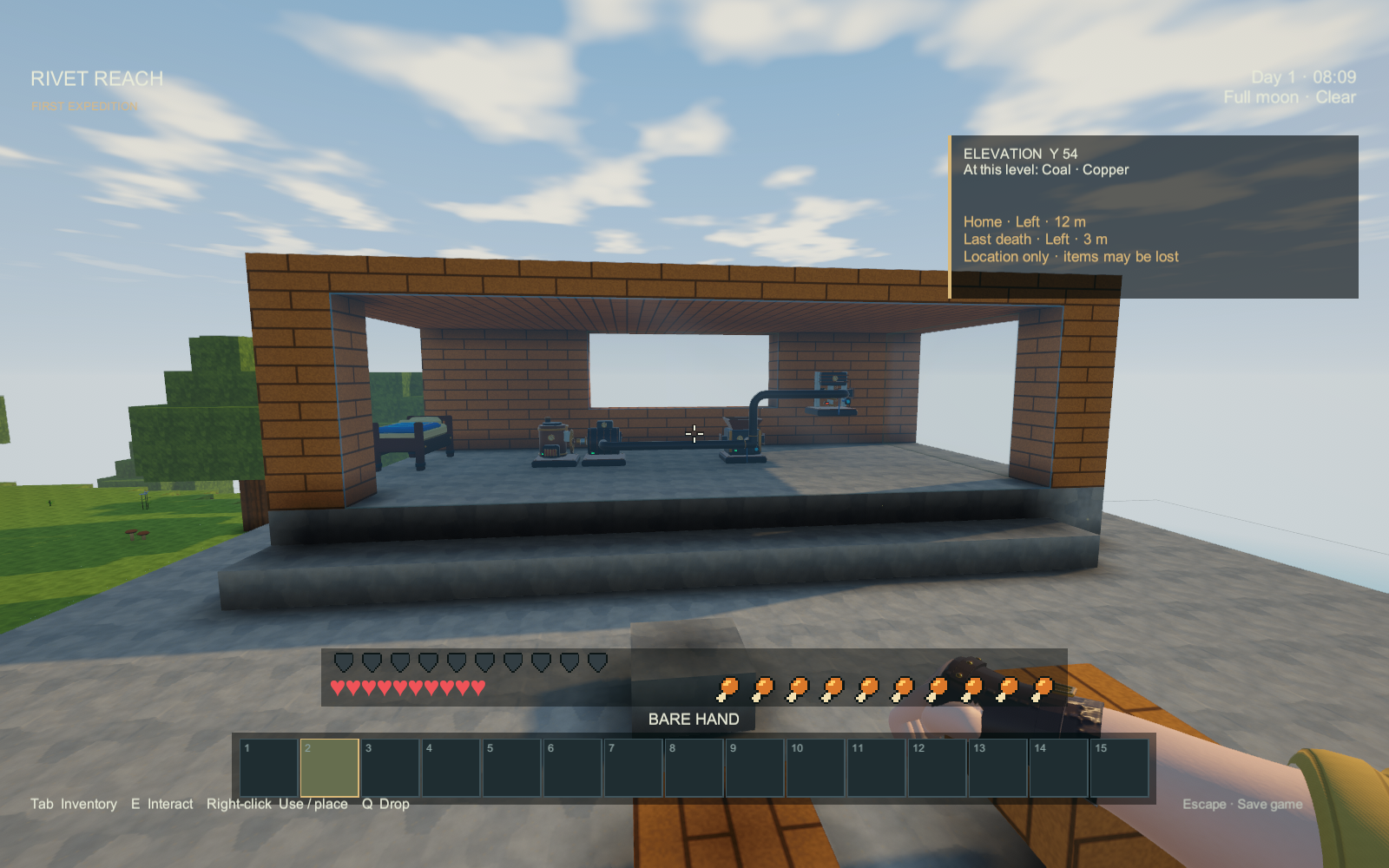 Home and the last death shown together on the HUD