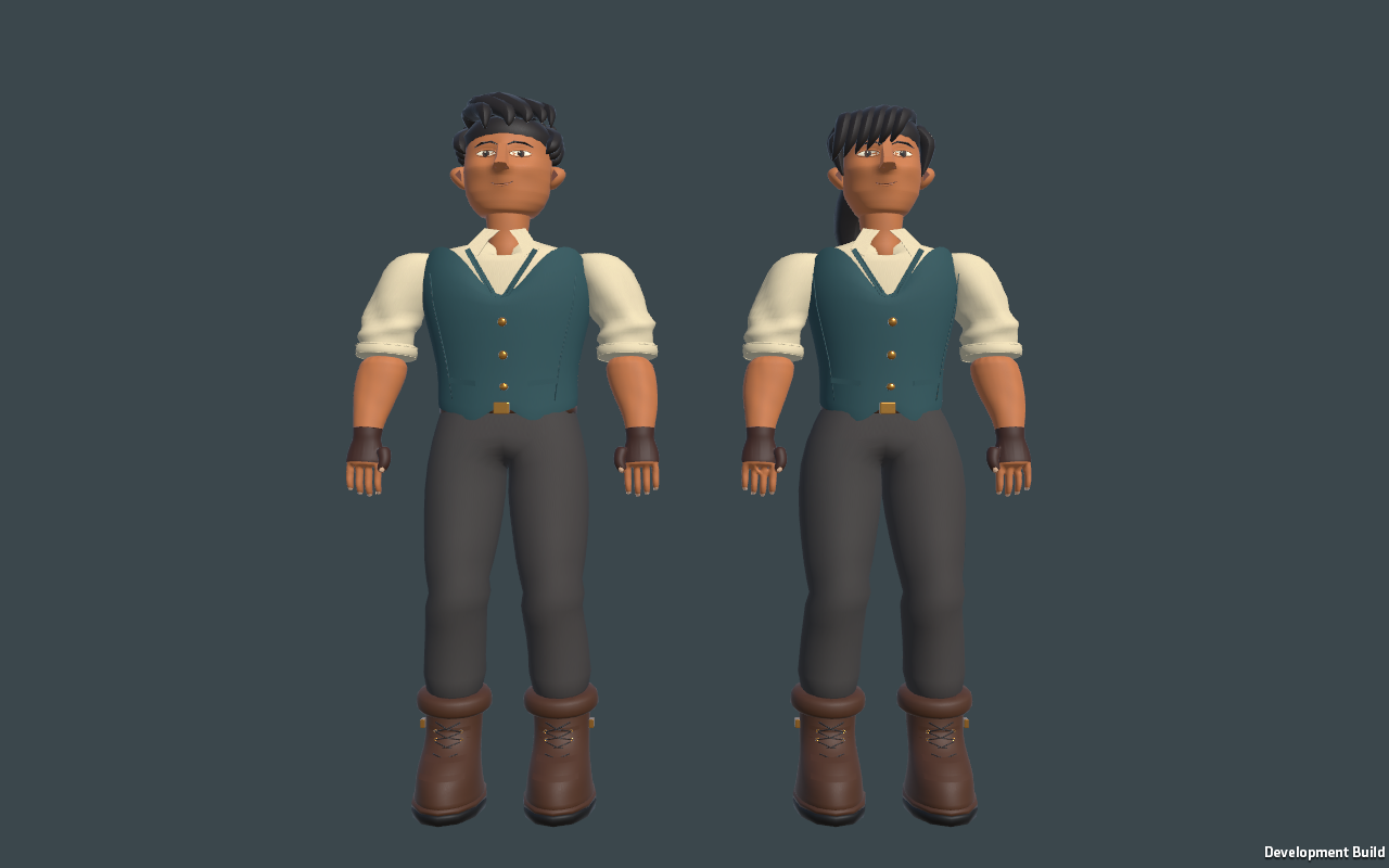 Both explorer models with the field skin in the standalone player