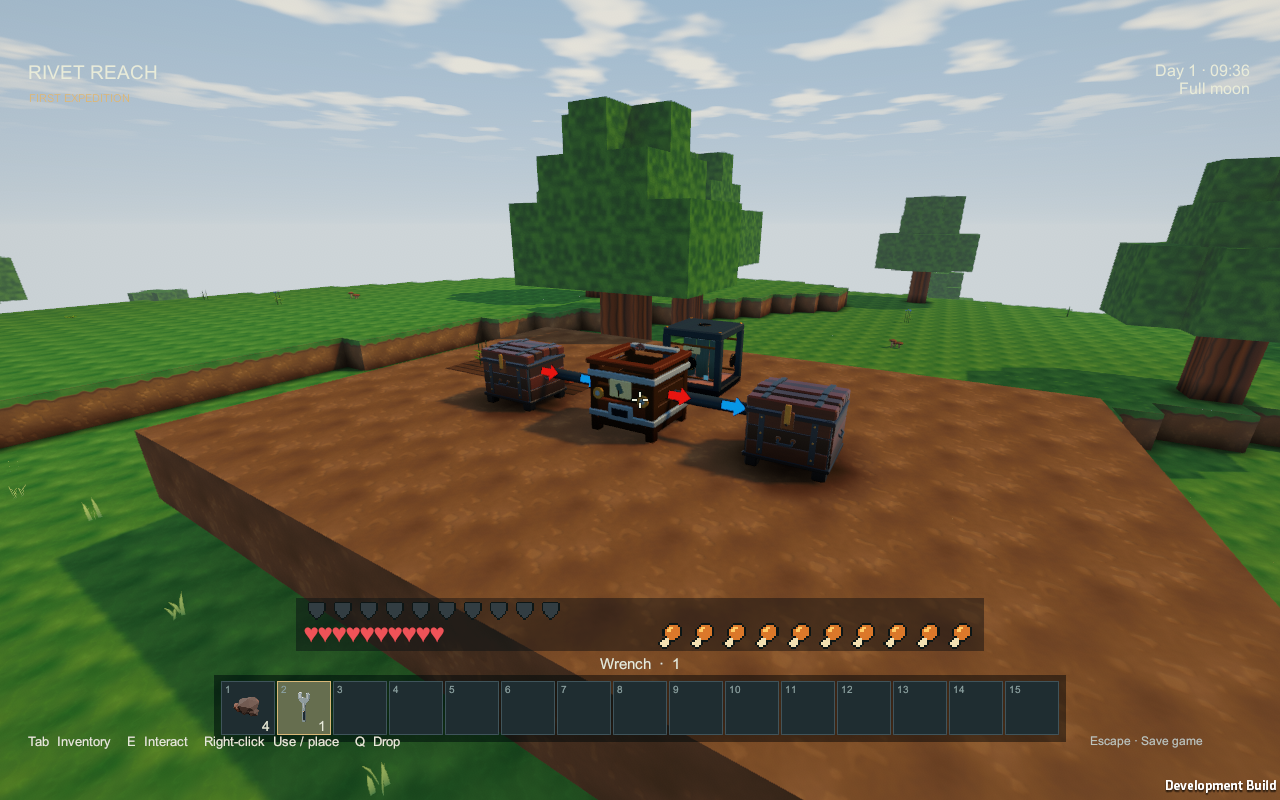 Powered autocomposter connected to input and output chests