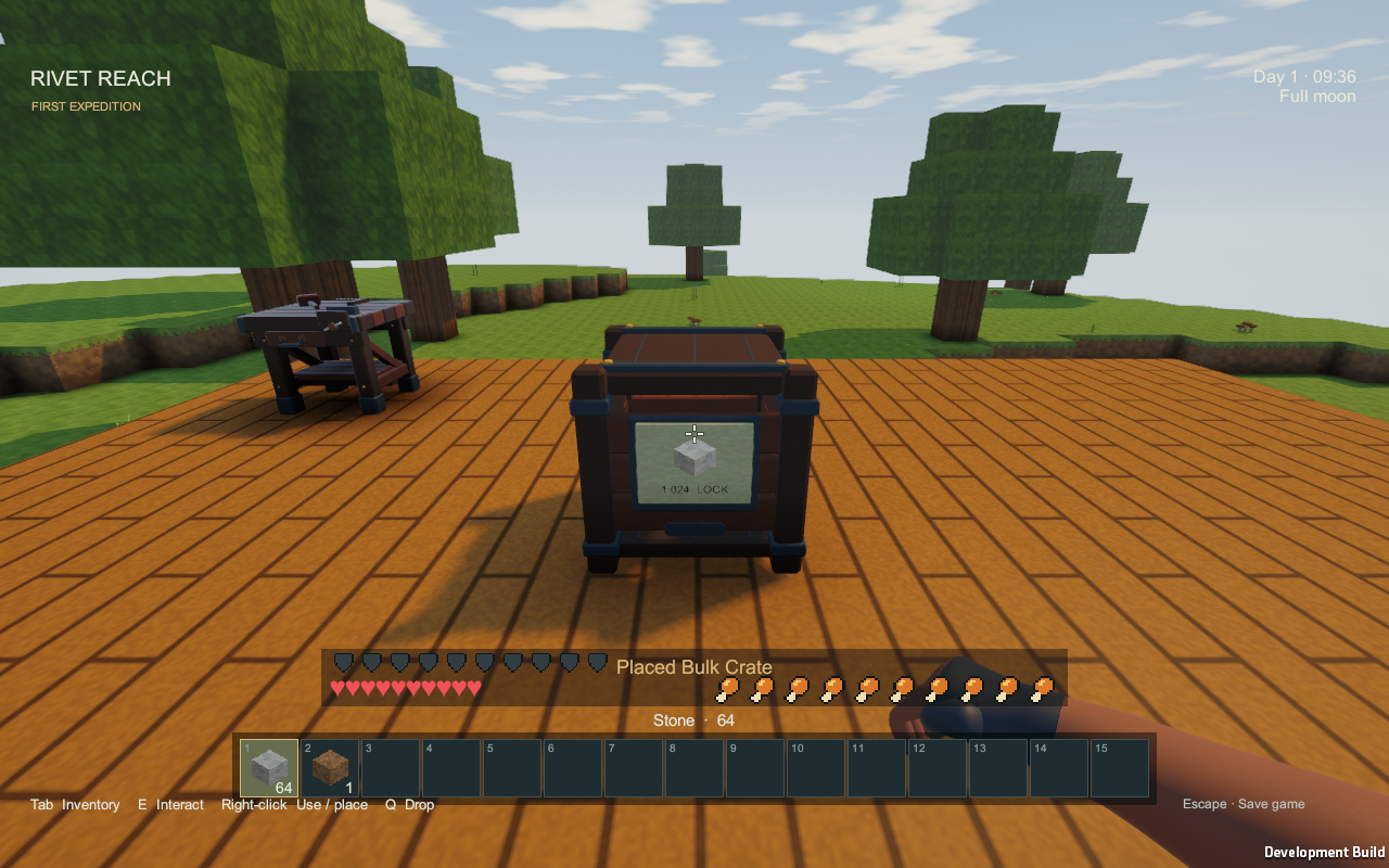 A Bulk Crate showing its stored item on the front