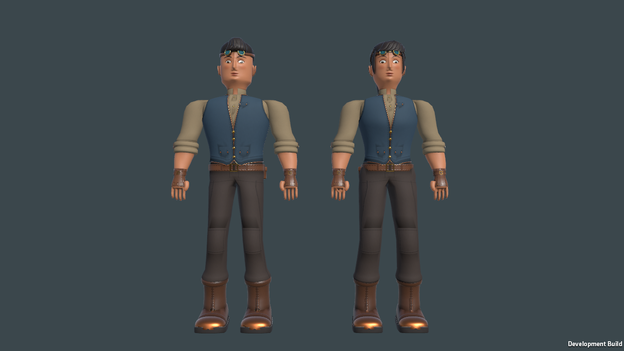 Male and female explorers in the Foundry / Steel colours
