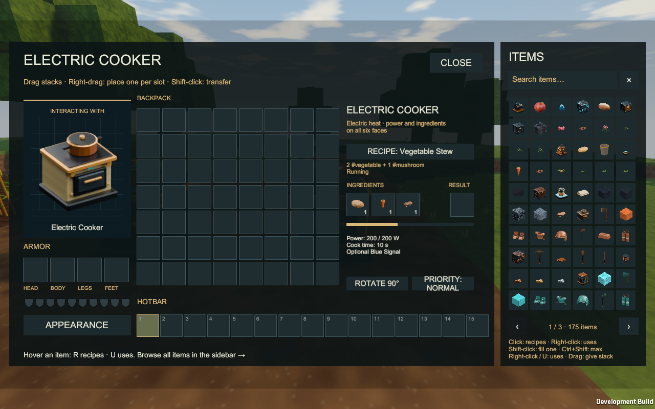 Electric cooker interface showing allocated power