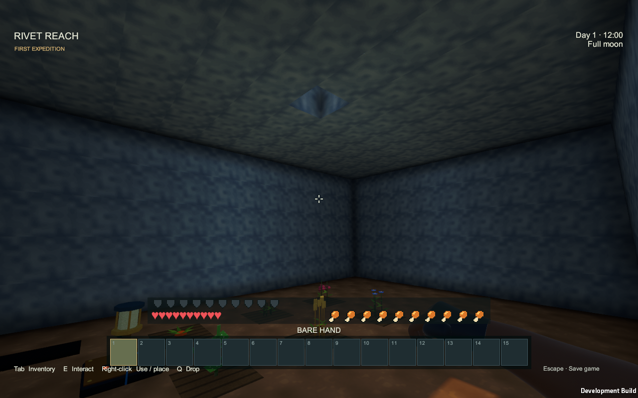 Daylight enters through an opened shaft