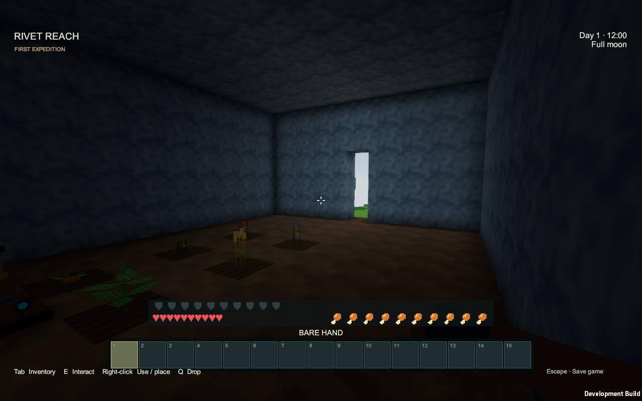 Light fades inward from a side entrance