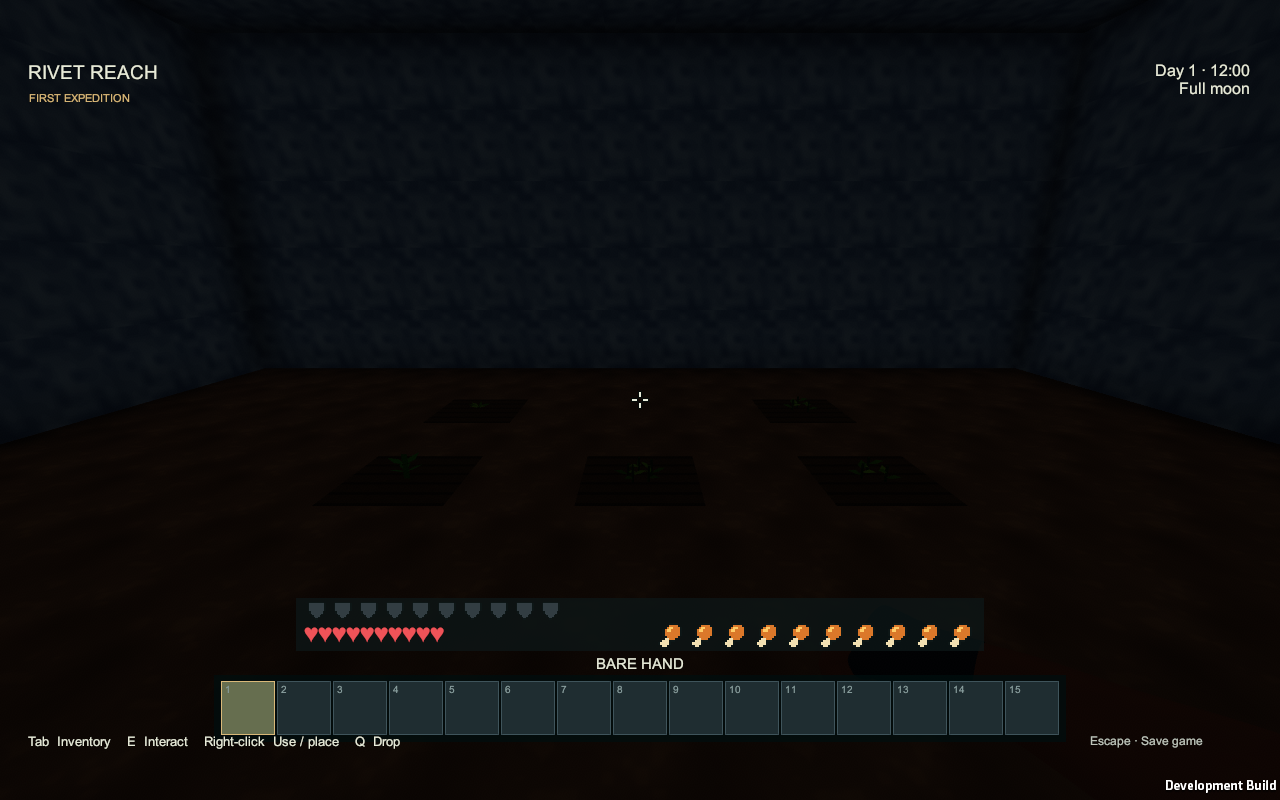 A sealed cave without torches