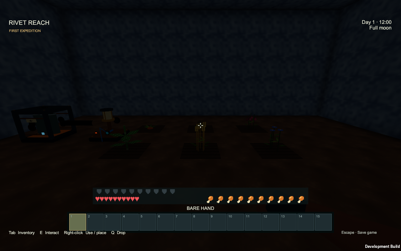 The same room with the lamp disconnected from power