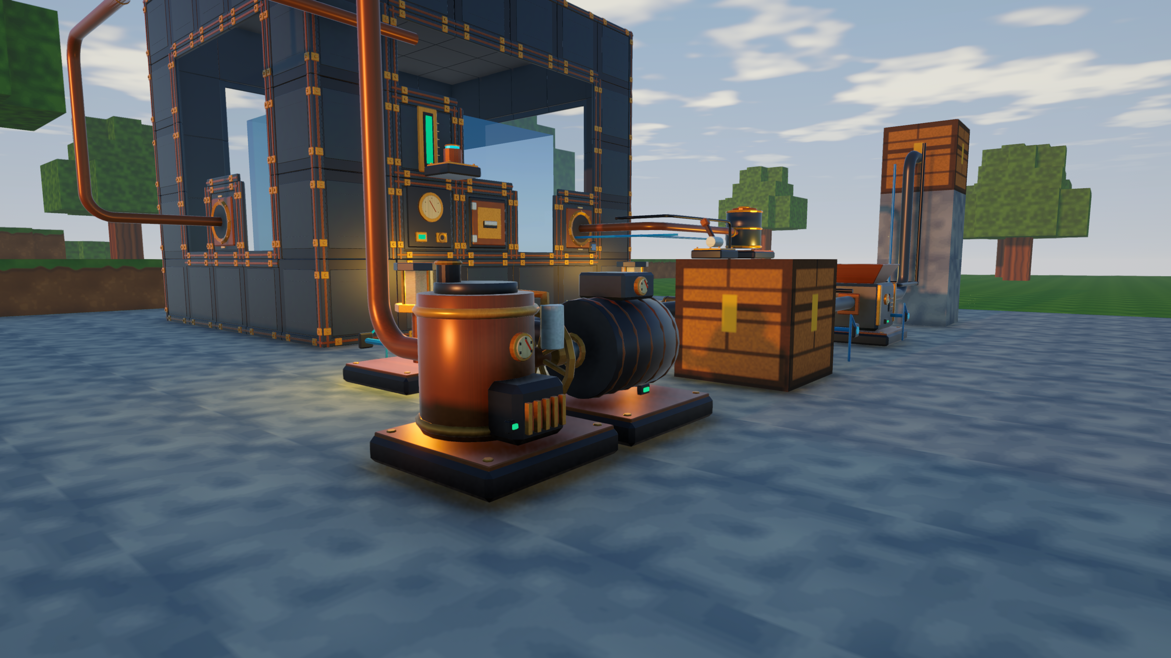 Boiler Engine and Alternator in-game