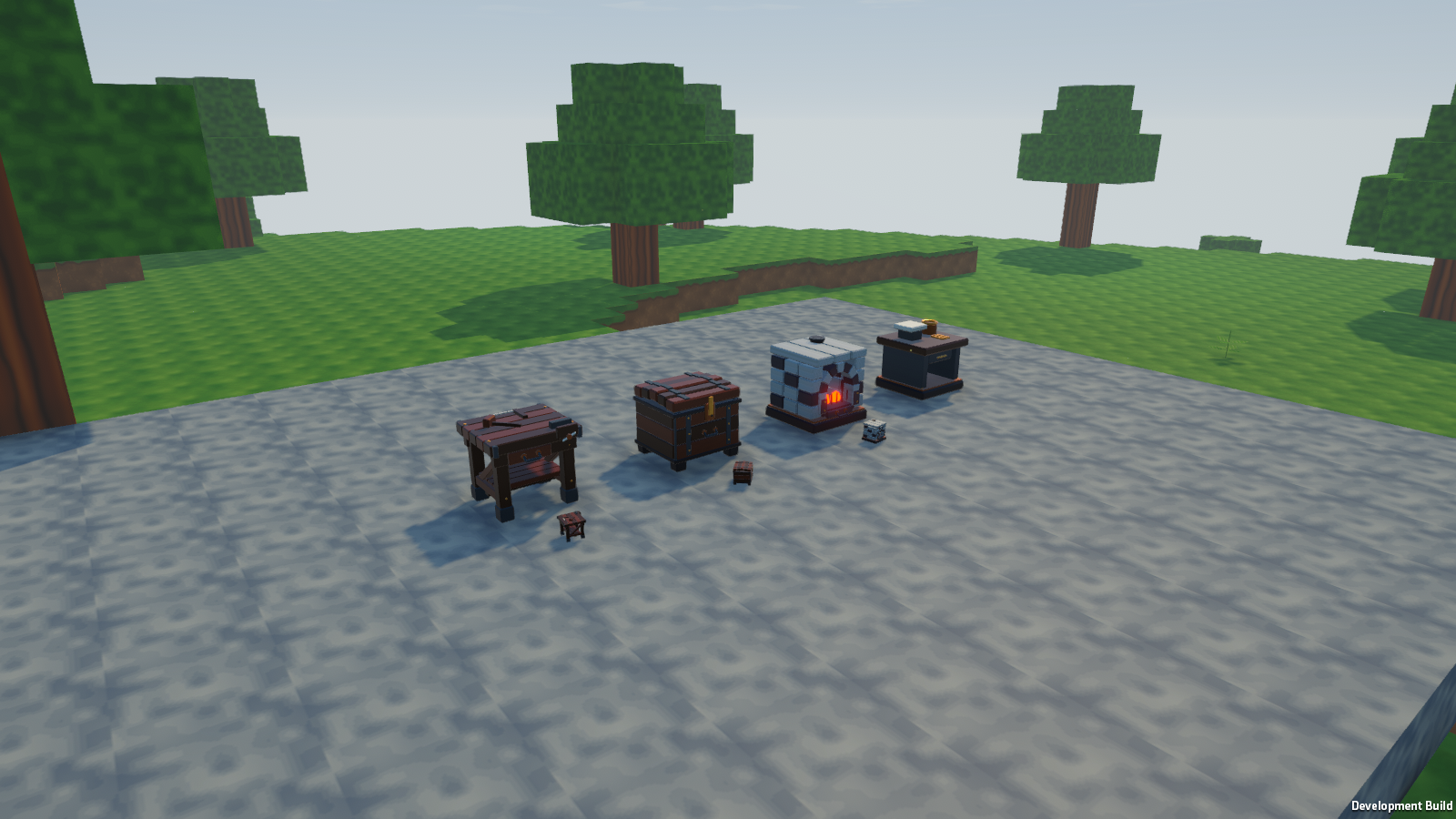 Workbench, chest and furnace beside the Machinist’s Bench