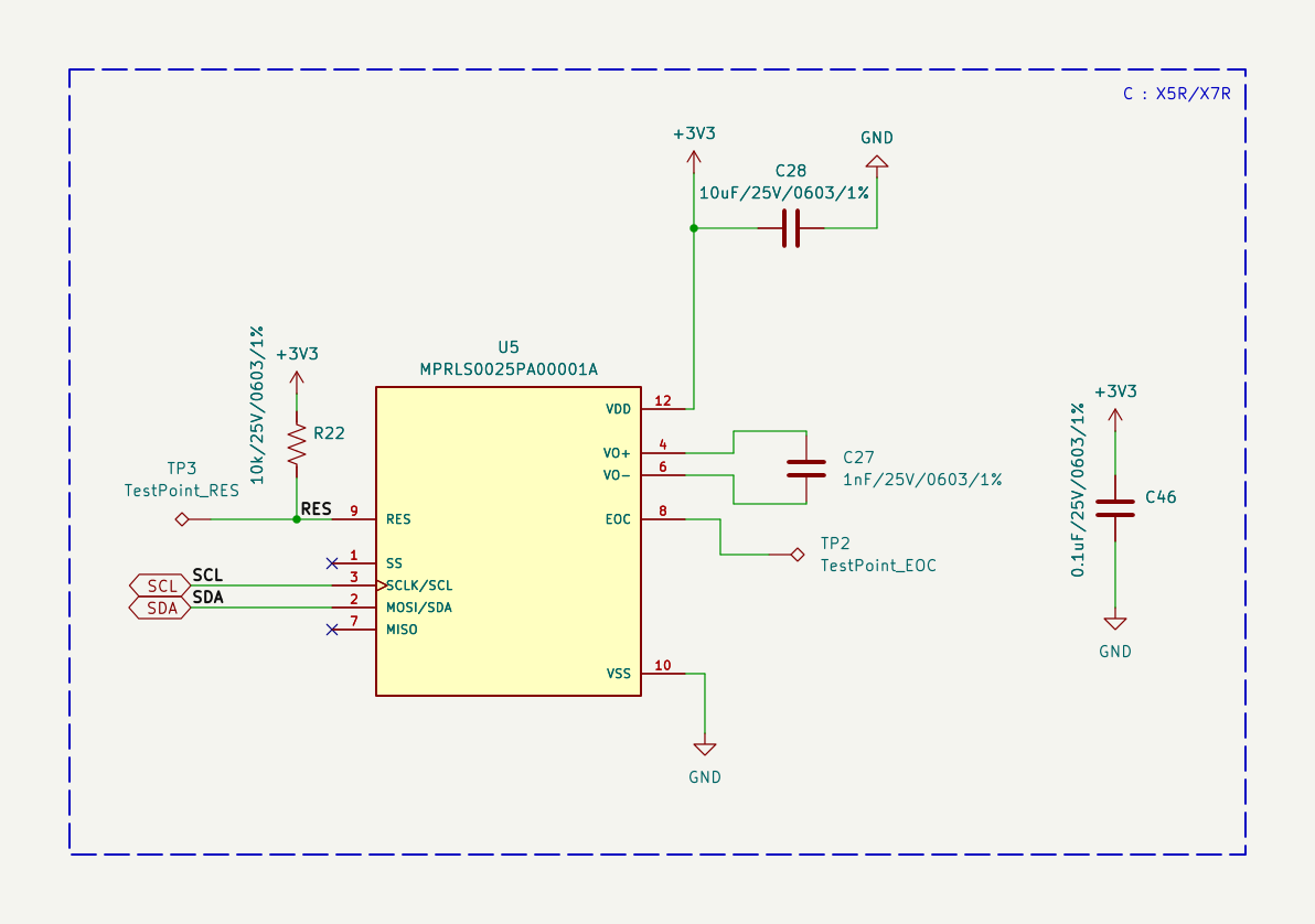 RheoBoard v1 MPRLS pressure sensor