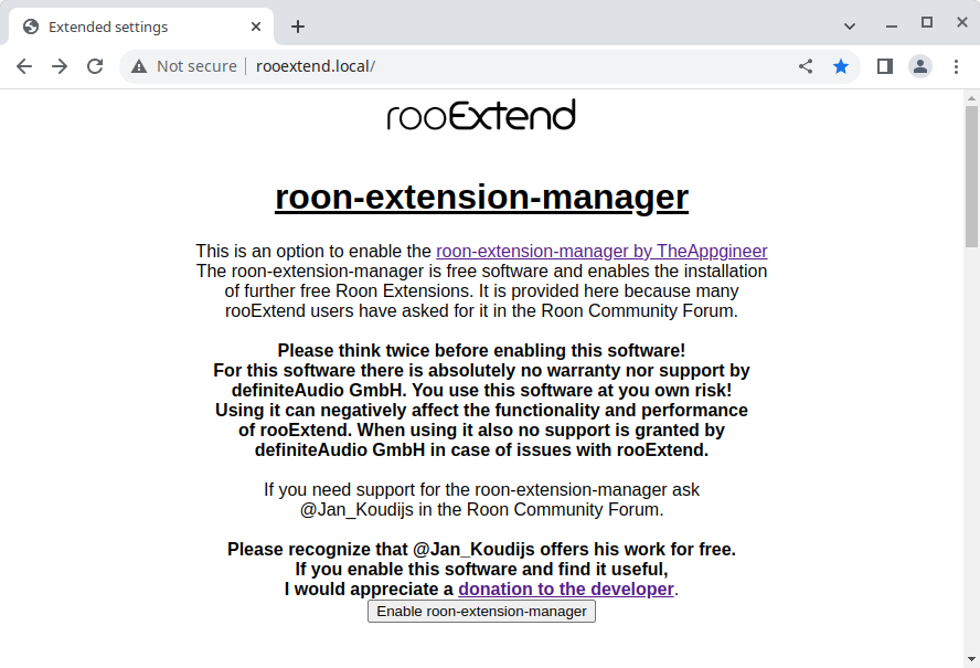 rooExtend Installation