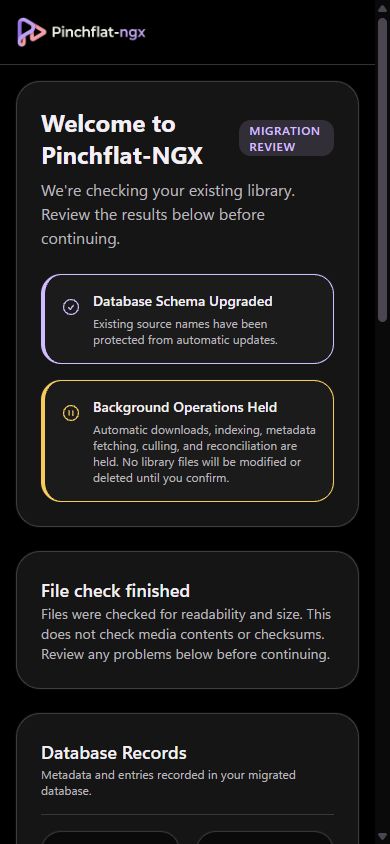 Mobile layout of the migration welcome screen