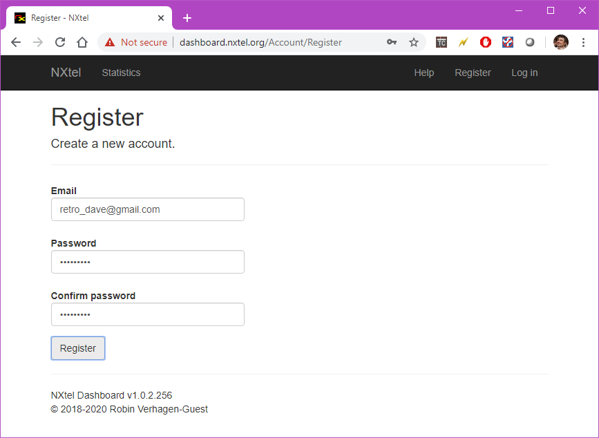 NXtel Account Registration