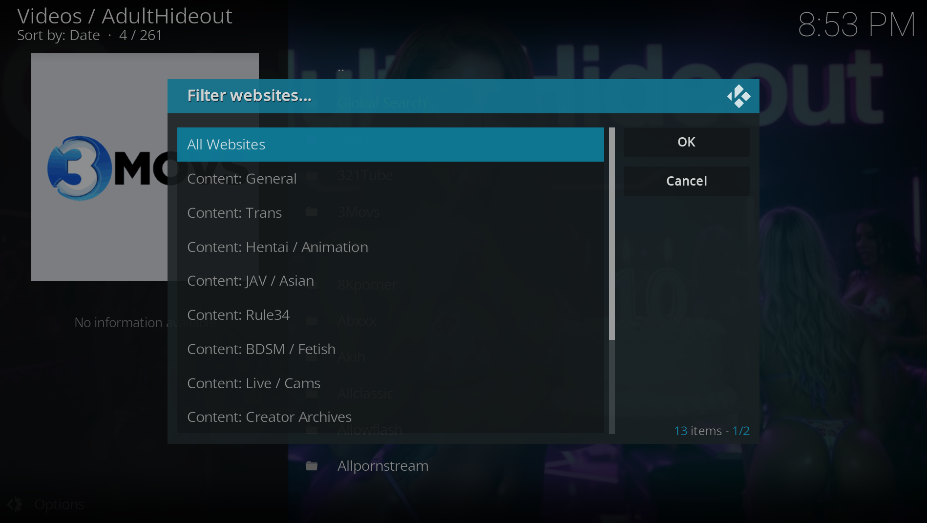 Website filters
