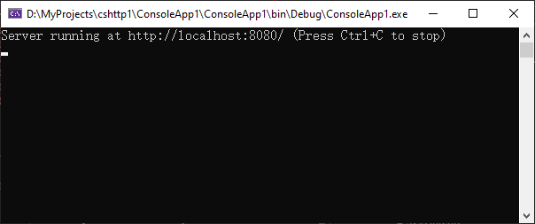 Screenshot Visual Studio Press Run