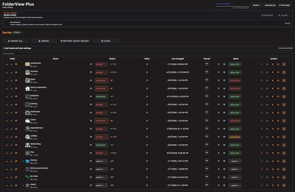 FolderView Plus dark theme