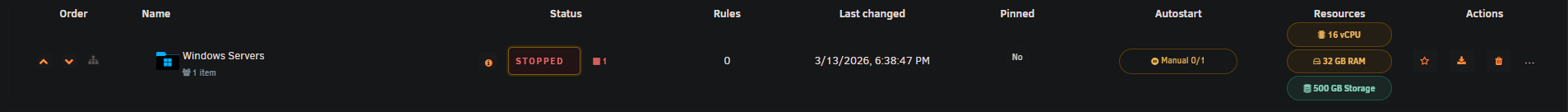 VM folders in FolderView Plus settings