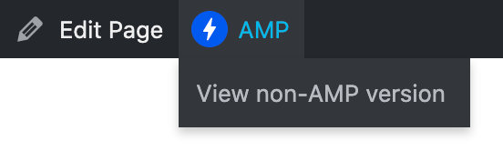 AMP Admin Bar when Dev Tools turned off