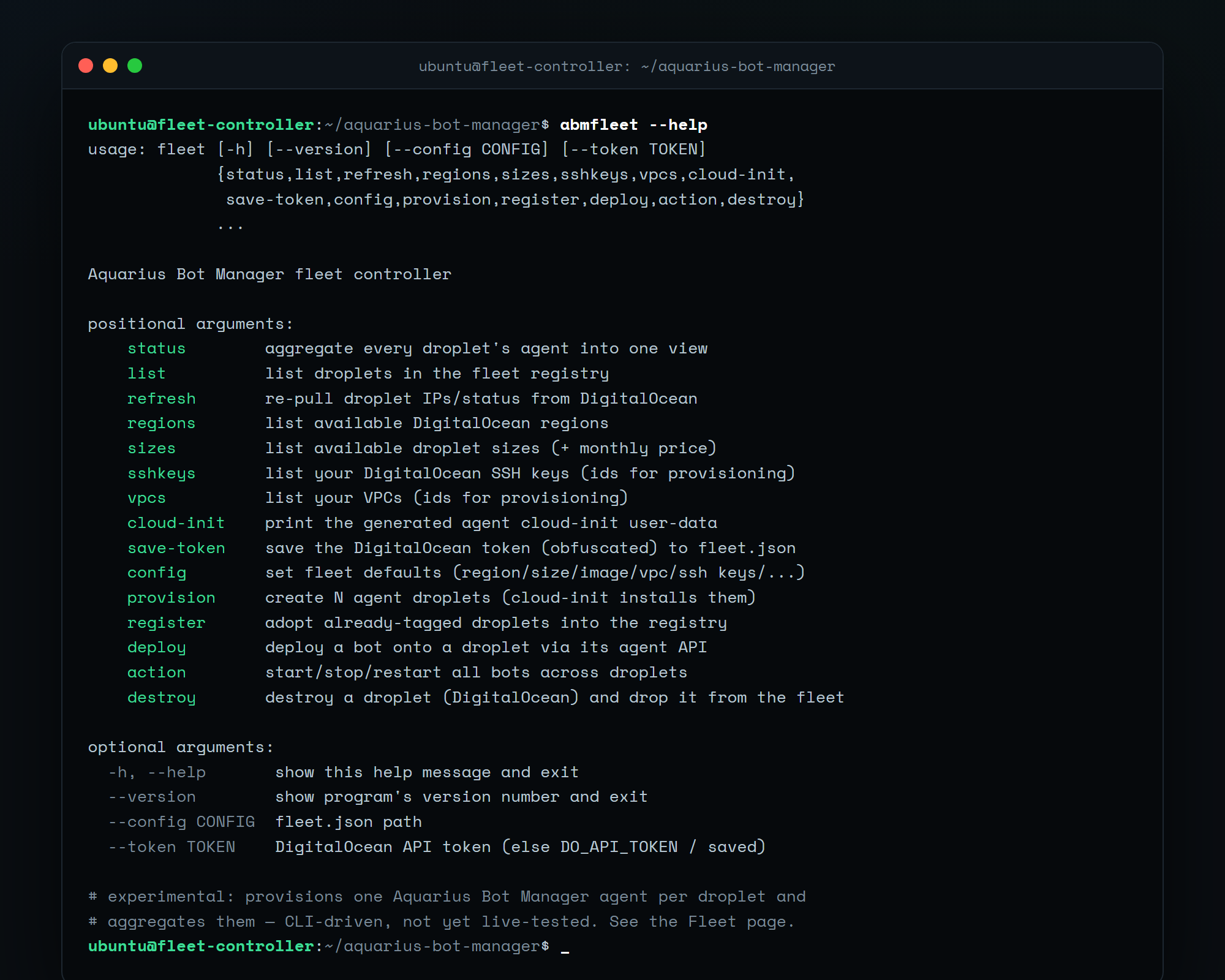 abmfleet CLI