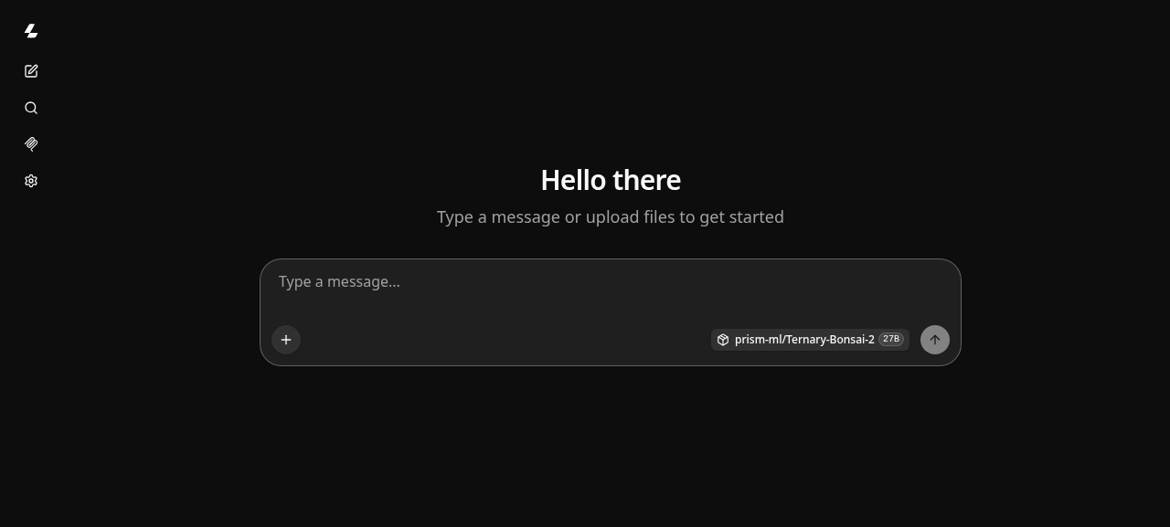 PrismML llama.cpp server UI