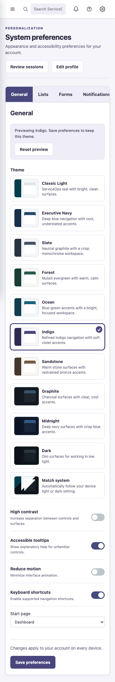 Indigo mobile preview