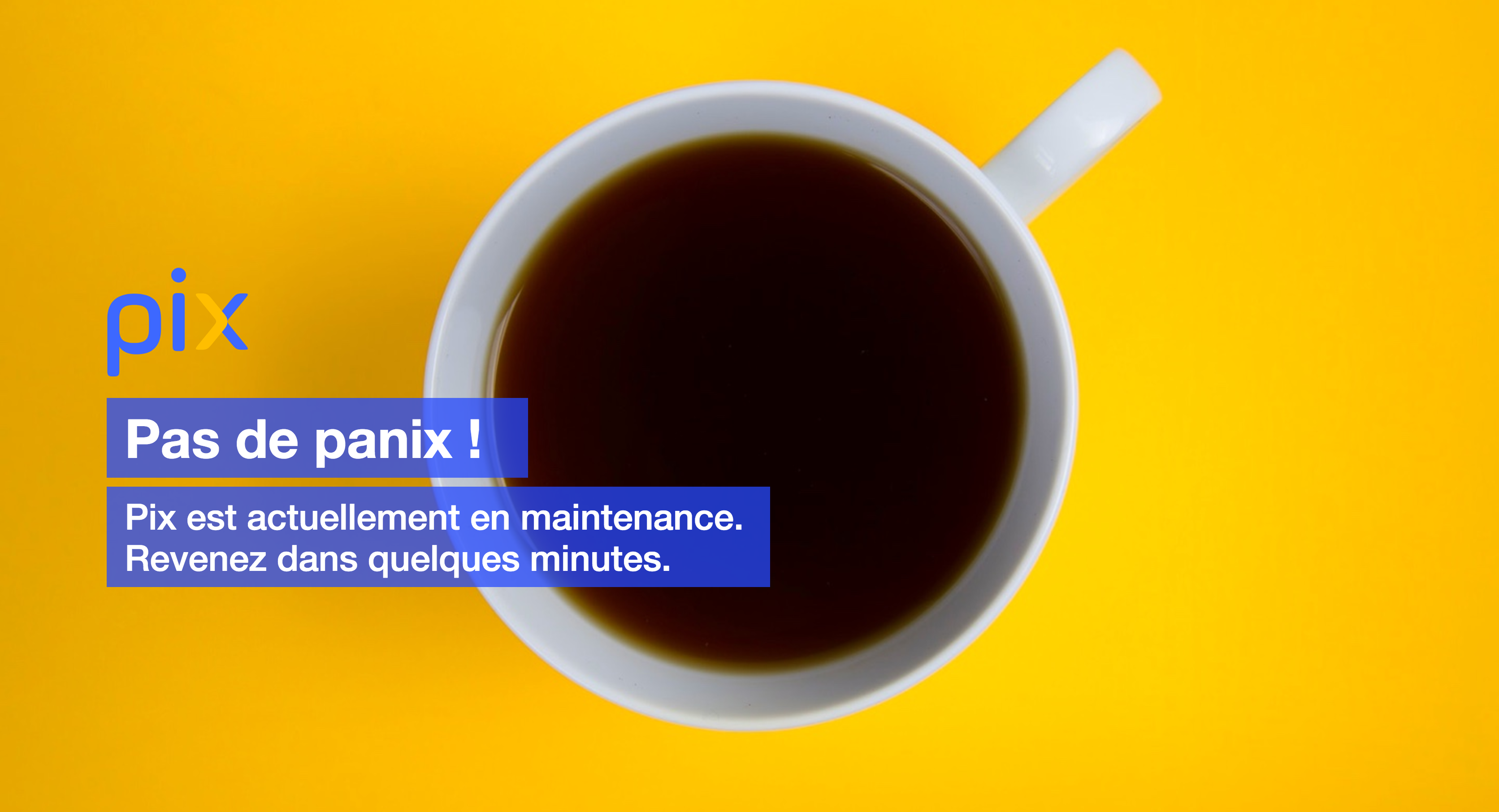 Capture d'écran de la page de maintenance
