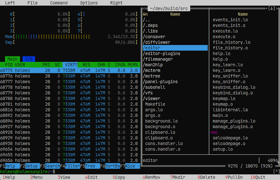 General view of MC with two panels and the embedded terminal open