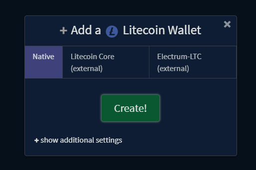 external wallet bison wallet supports using full node and electrum