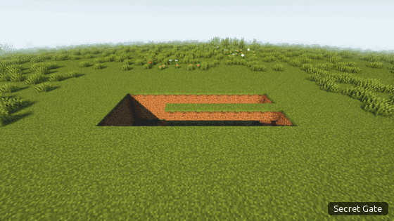 A villager crosses a Secret Gate's bridge; the bridge goes and comes back