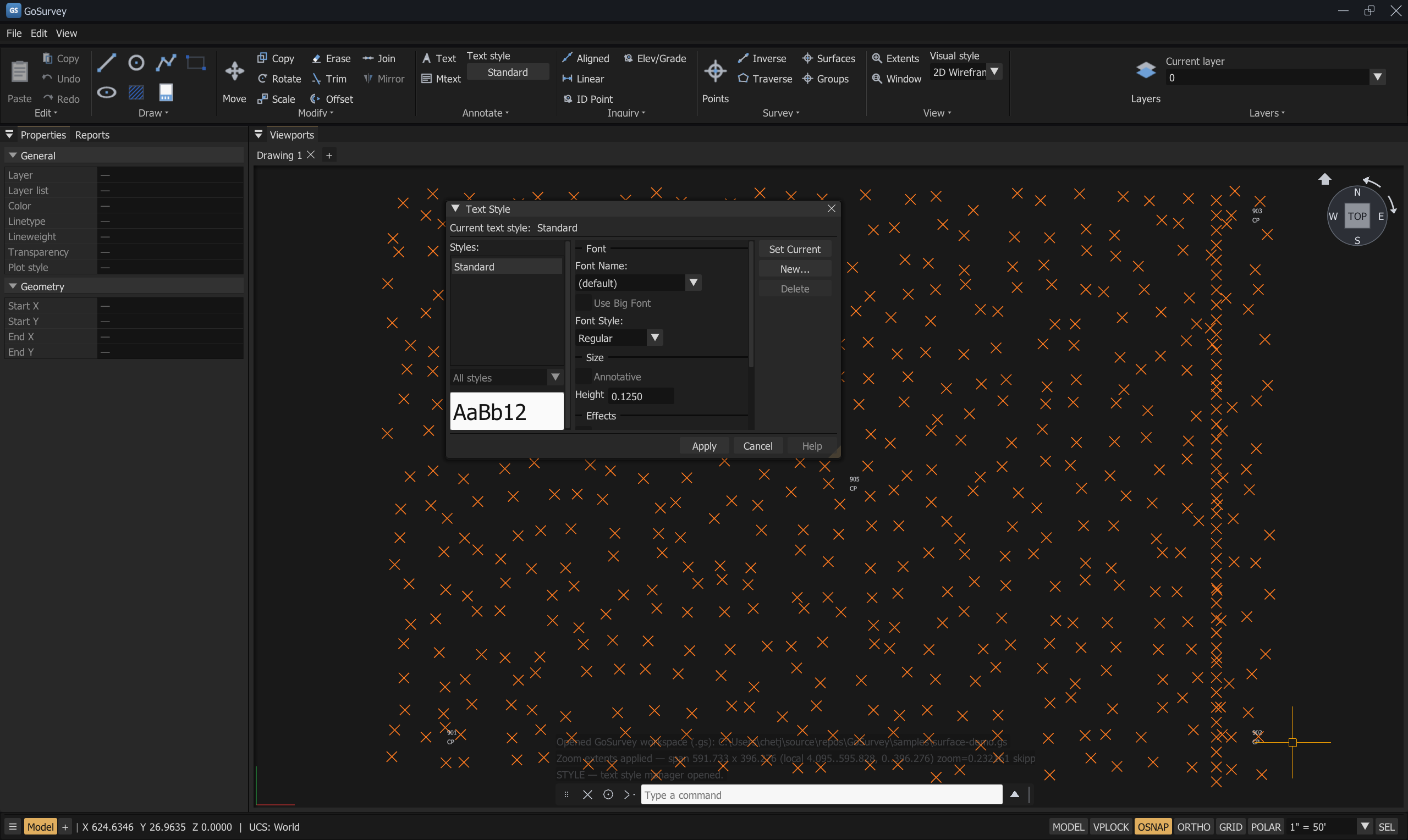 Text Style manager