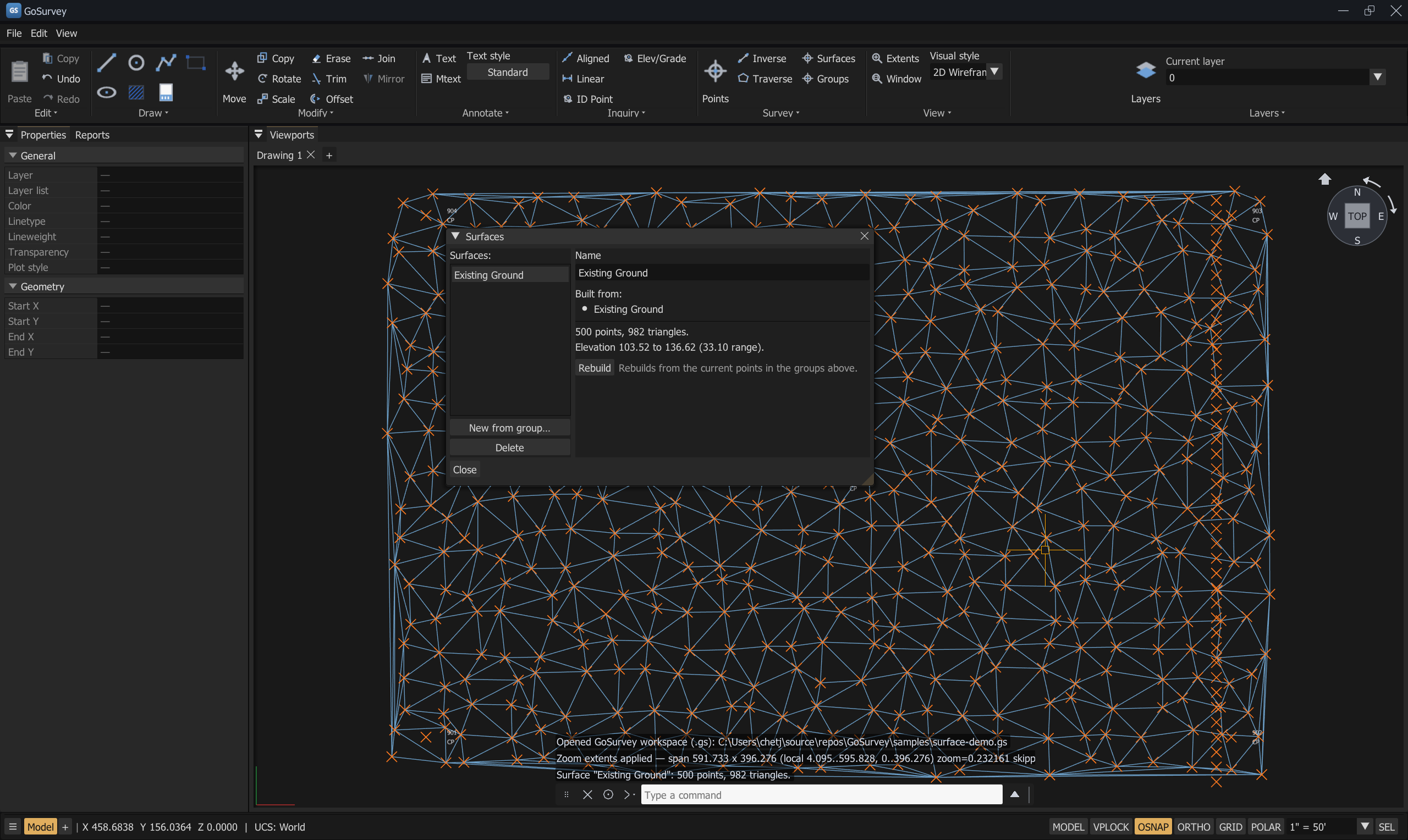 Surfaces panel