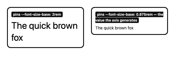 Inside the tier the equal-value pin remains 14px and the distinct pin remains 32px