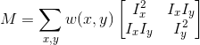 Harris Corner Detection formula