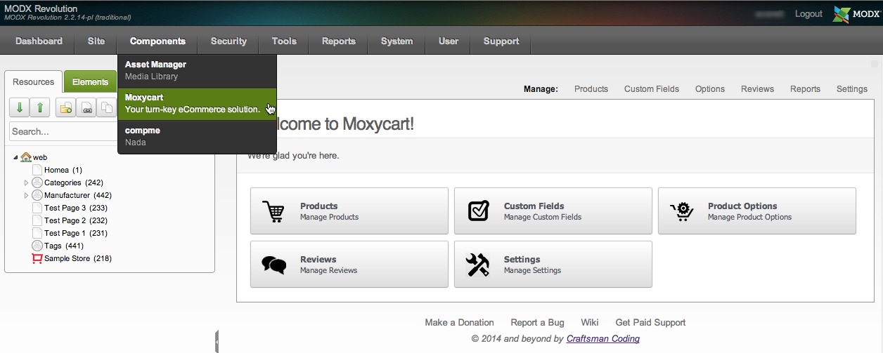 Components Menu Components Menu