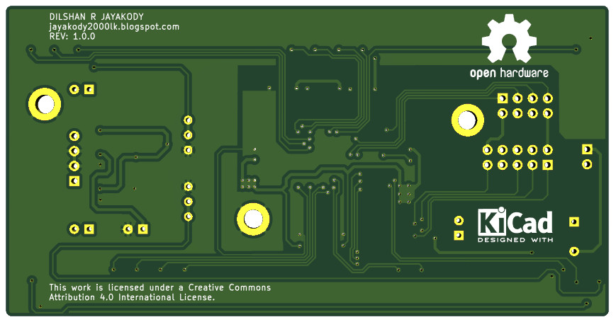 Back side of the PCB