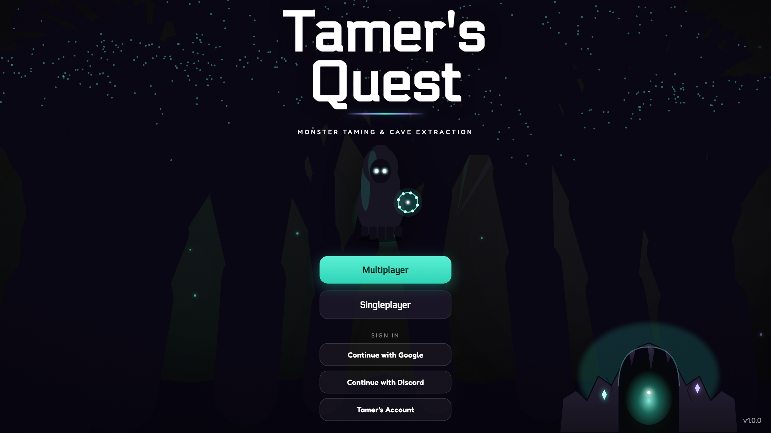 Tamer's Quest title screen