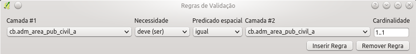 edição de regras de validação já criadas.