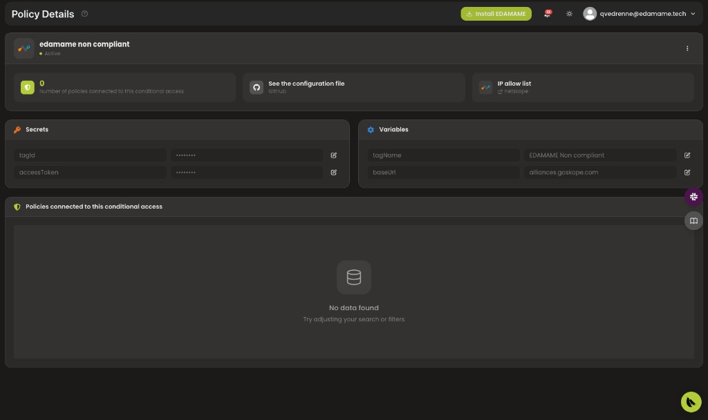 Conditional access detail for Netskope