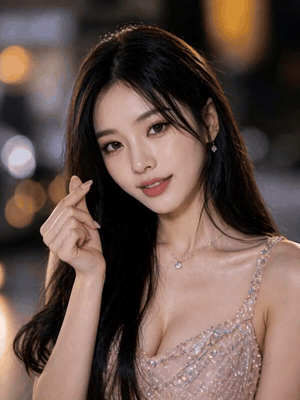 Two K-pop singers introduce themselves on a night stage