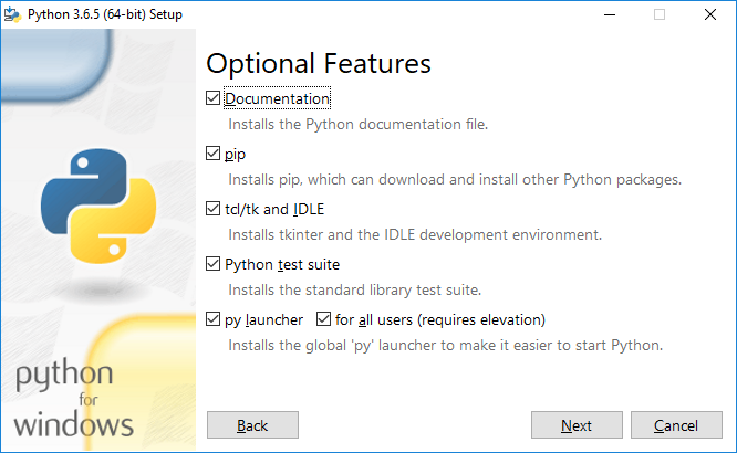 Python installer screen 2