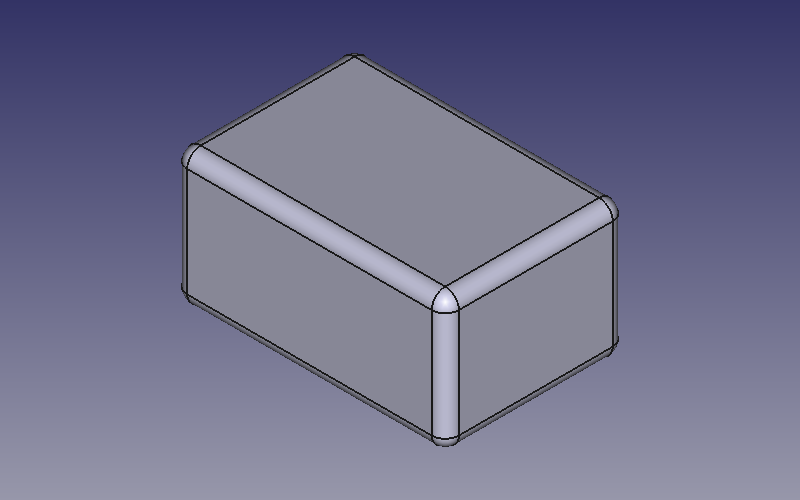 Box with filleted edges